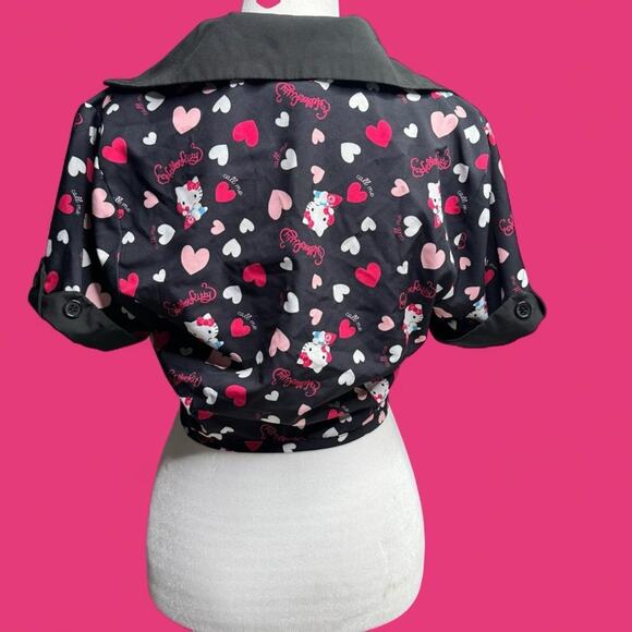Hello Kitty x Unique Vintage Crop Top | Coquette Pinup Style | Size Medium - Picture 4 of 10